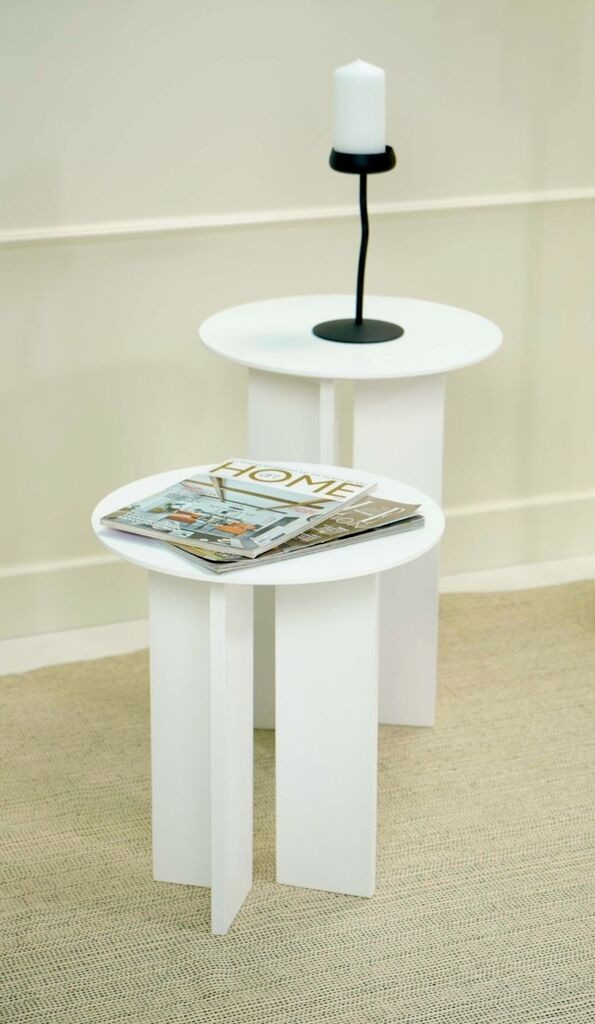 Hanah Home Leo set klub stolova, 2 dijela, bijela