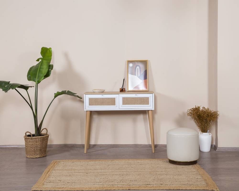 Hanah Home Komoda s ladicama, 95x100x35 cm, Boja hrasta