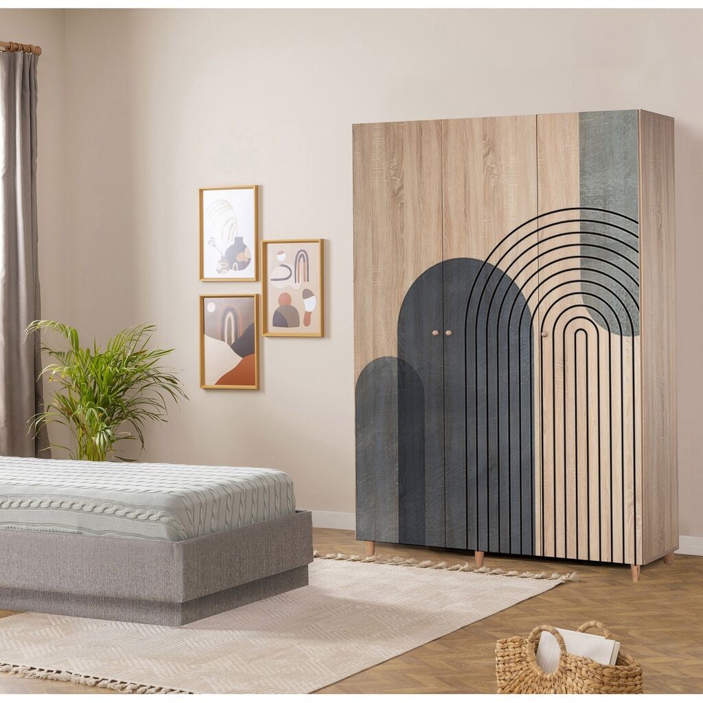 Hanah Home Ormar Lena 3-973, 135x192x52 cm, Šareni