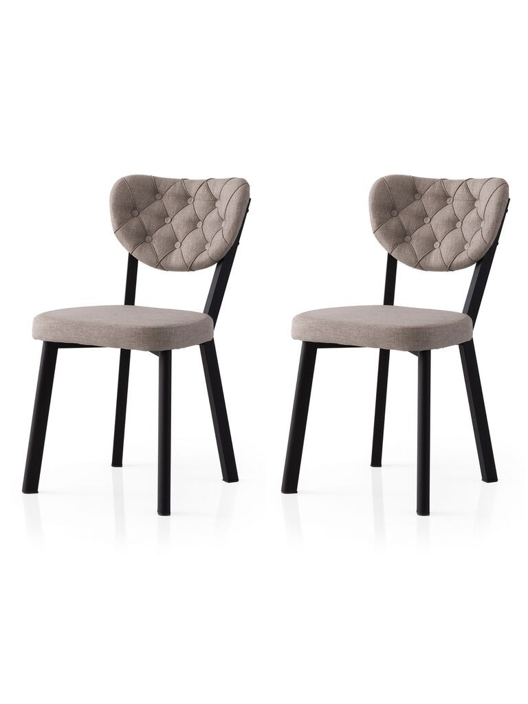 Hanah Home Set trpezarijskih stolica Enzo 808 V2, 2 dijela, Siva