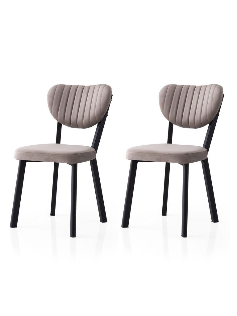 Hanah Home Set trpezarijskih stolica Beta 834 V2, 2 dijela, Siva