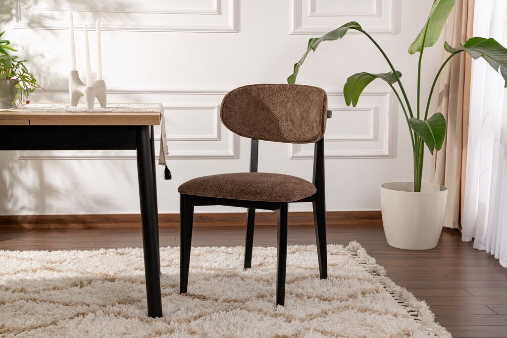 Hanah Home Lionte set trpezarijskih stolica, 2 komada, smeđa boja