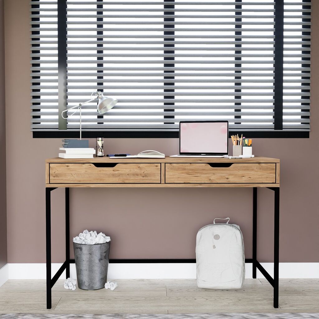 Hanah Home Radni sto Atlas 1600-61, 120x77.4x55 cm, Boja hrasta