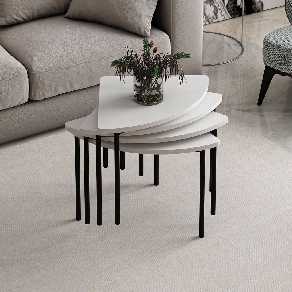 Hanah Home Club sto Emma 8921, 90x42x42 cm, Bijela