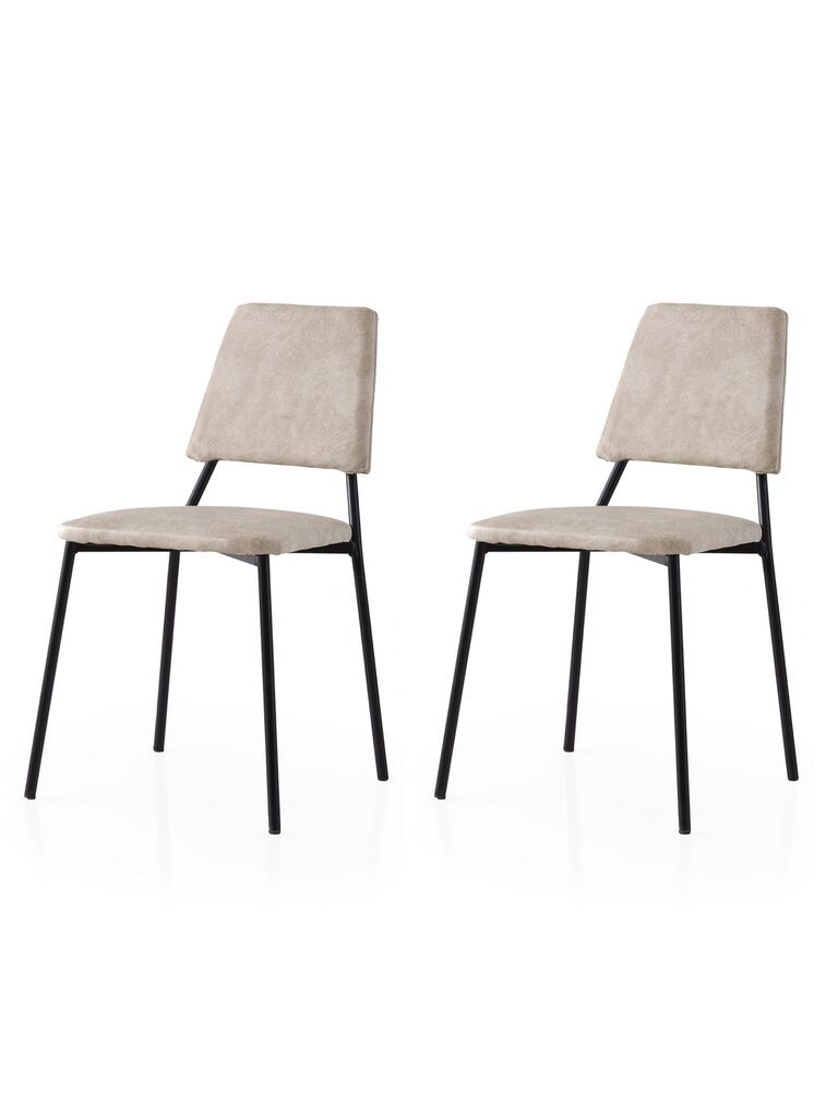 Hanah Home Set trpezarijskih stolica Lima 4551 V2, 2 dijela, Prljavo bijela