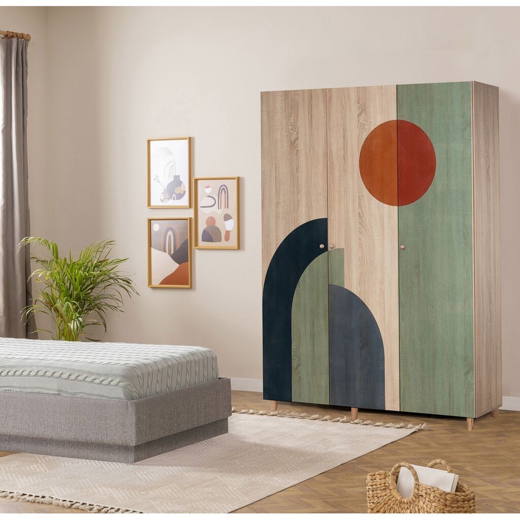 Hanah Home Ormar Lena 3-972, 135x192x52 cm, Šareni