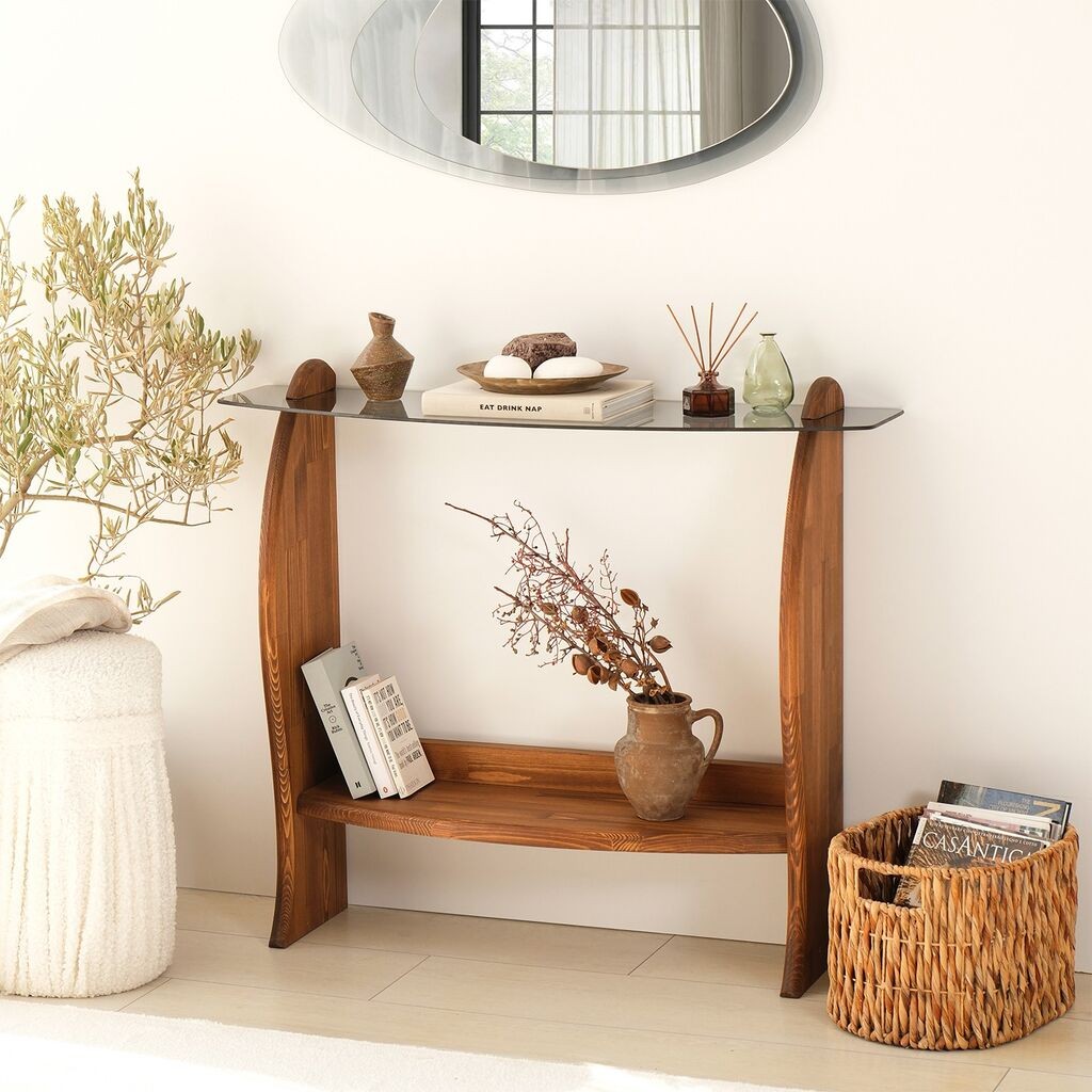 Hanah Home Komoda s ladicama Surf, 106x90x30 cm, Boja kestena