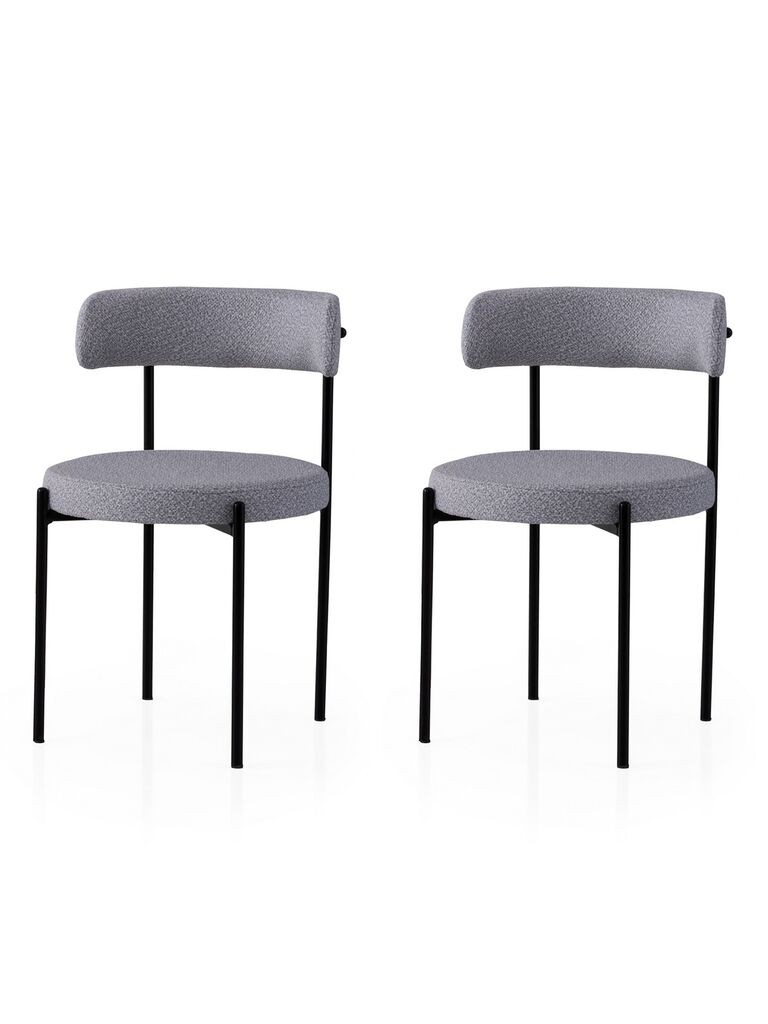 Hanah Home Set trpezarijskih stolica Gini 4013 V2, 2 dijela, Siva