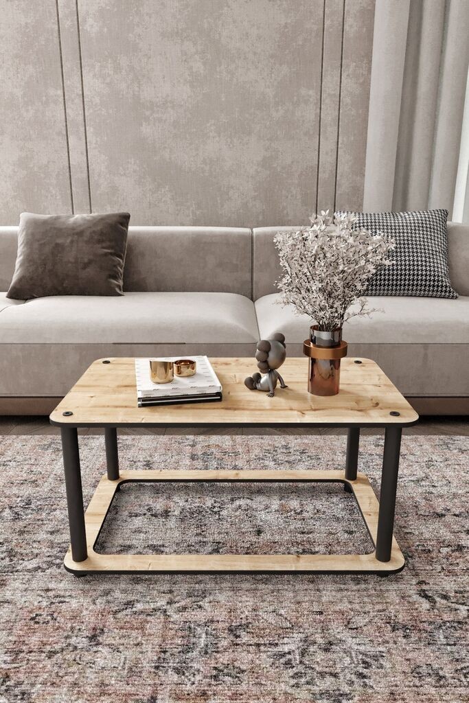 Hanah Home Club stolić s otvorom, pravokutni, 70x38x42 cm, krem