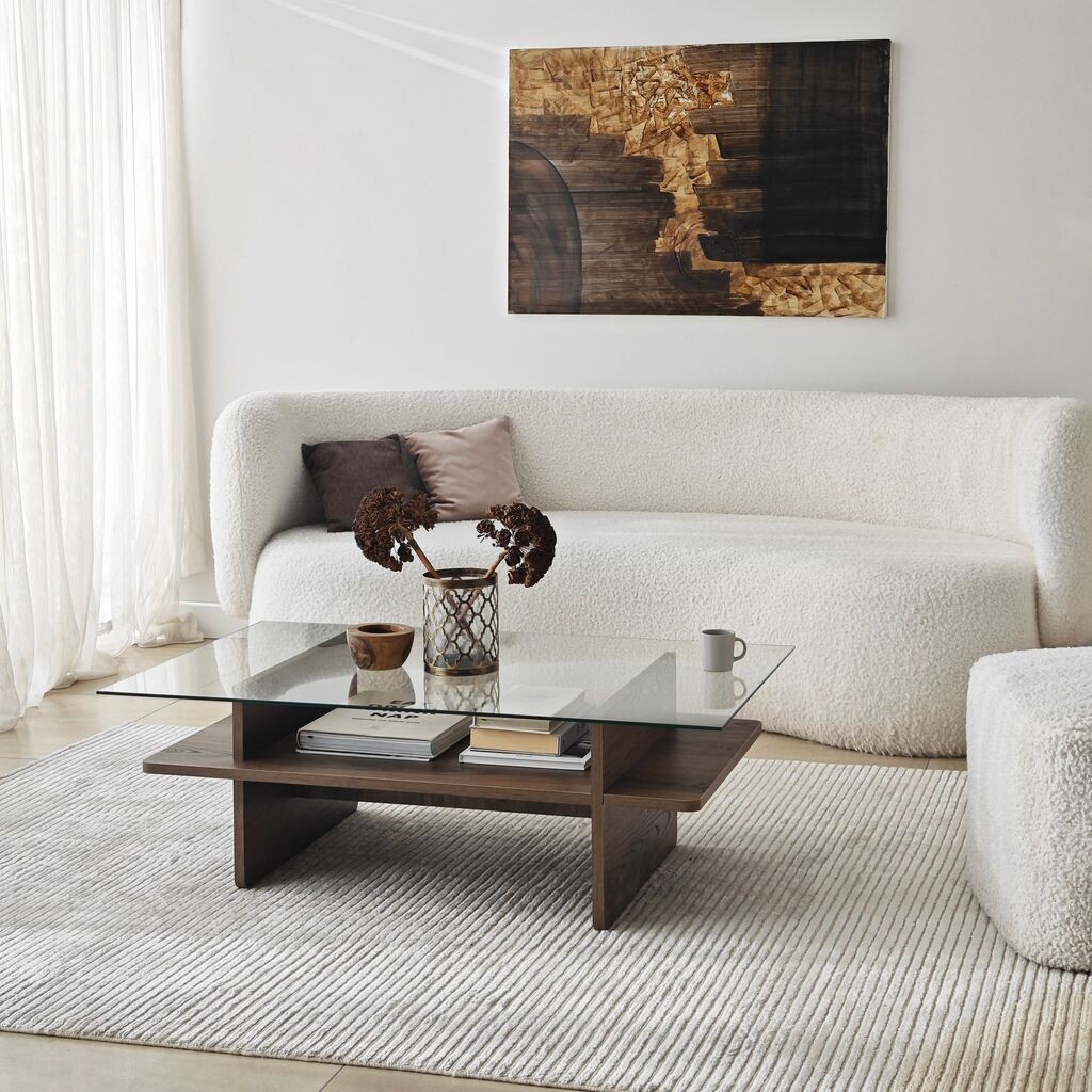 Hanah Home Klub sto Saga Rectangle, 105x35x65 cm, Smeđi