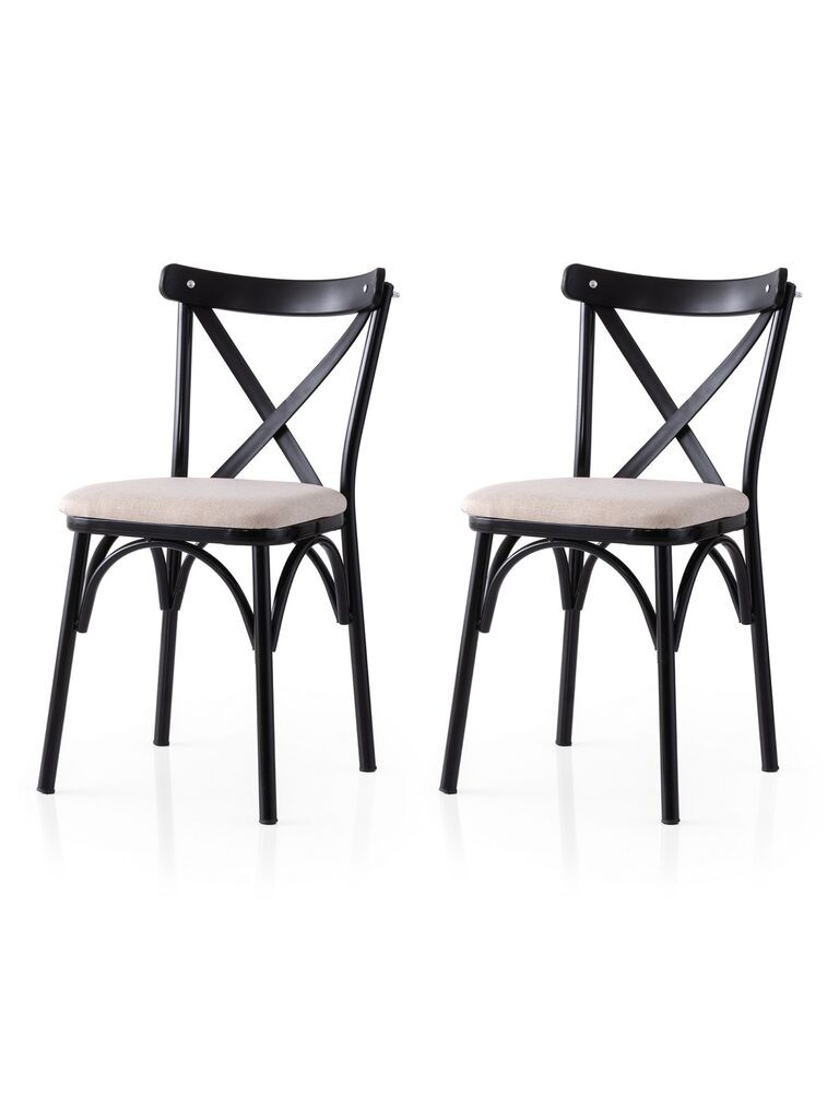 Hanah Home Set trpezarijskih stolica Ekol 285 V2, 2 dijela, krem