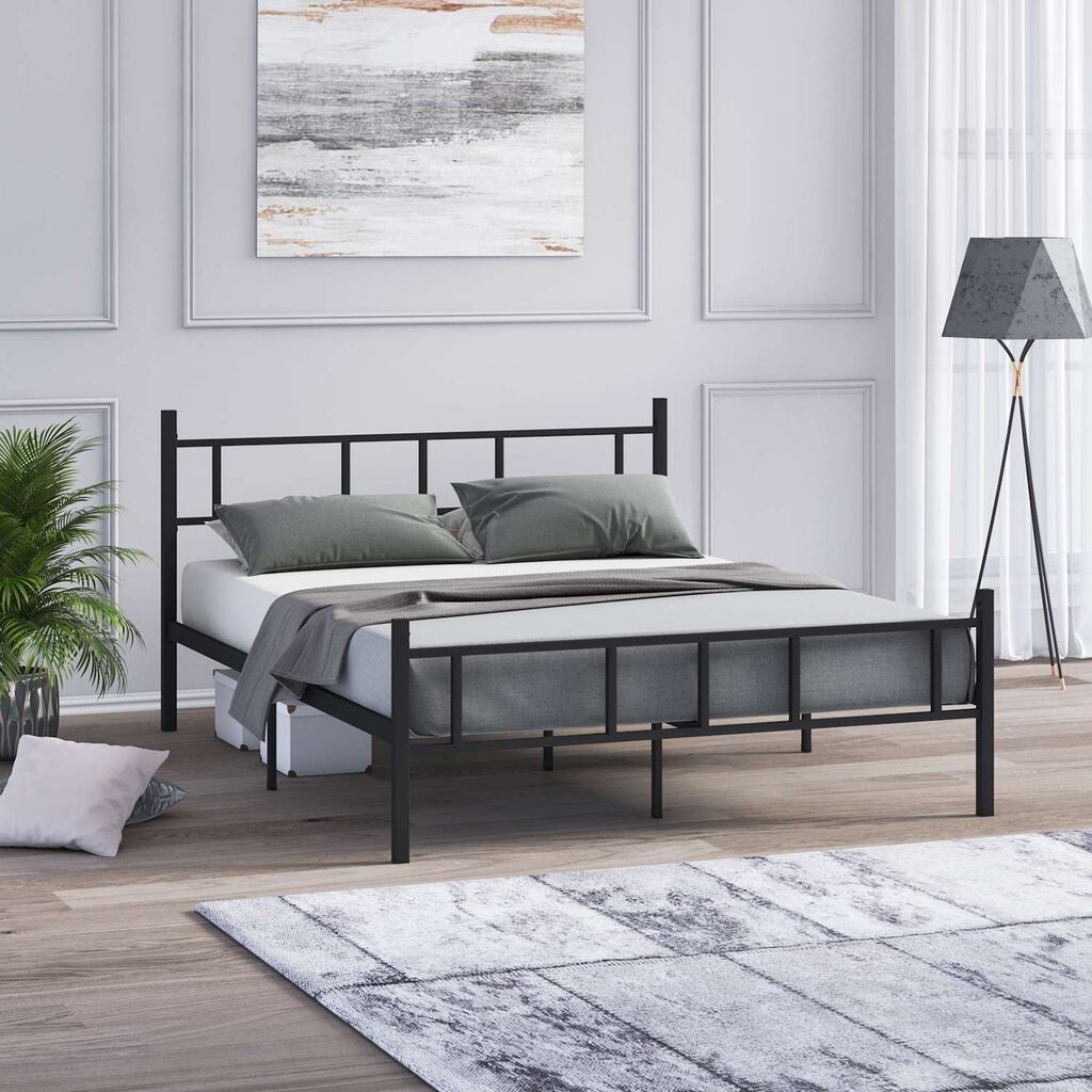 Hanah Home Francuski krevet Akin, 120x88x200 cm, Crni