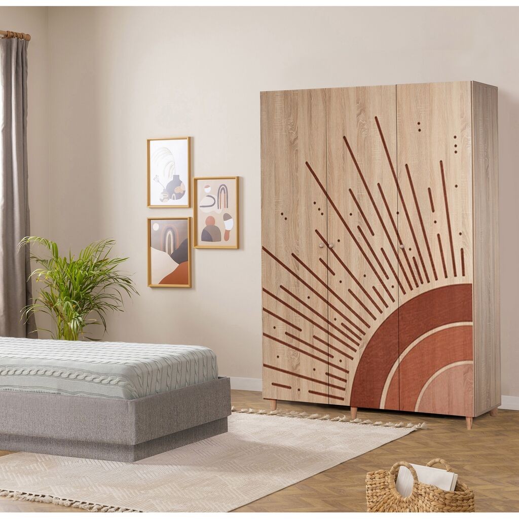 Hanah Home Ormar Lena 3-970, 135x192x52 cm, Šareni