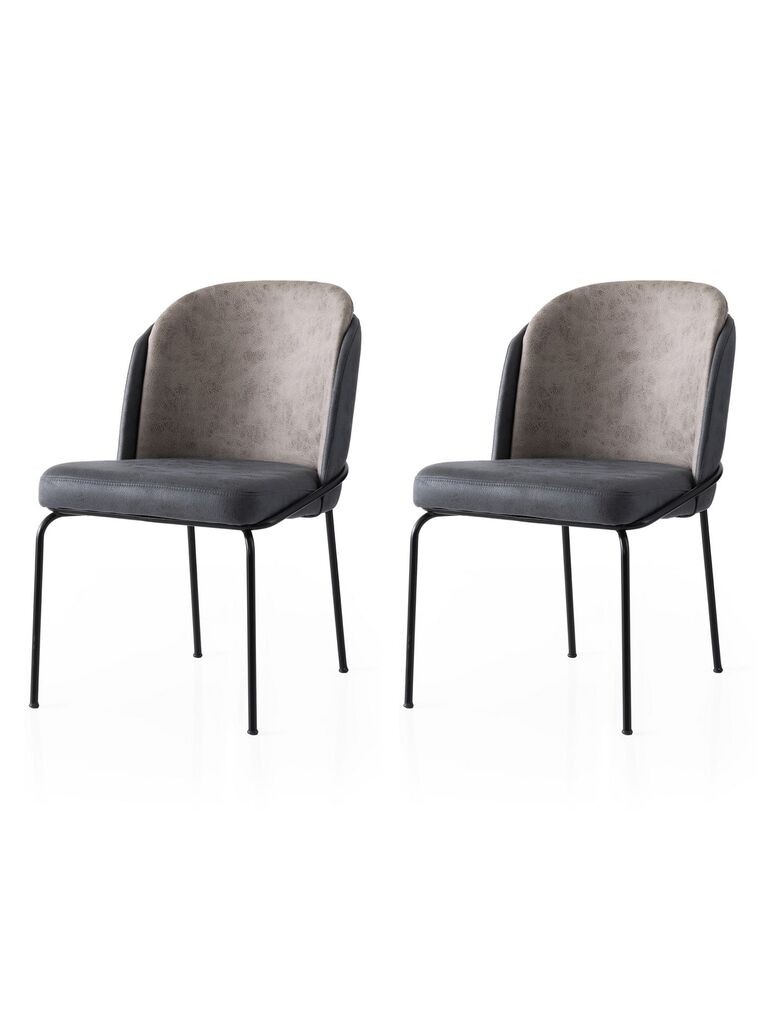 Hanah Home Set trpezarijskih stolica Dore 168 V2, 2 dijela, Antracit