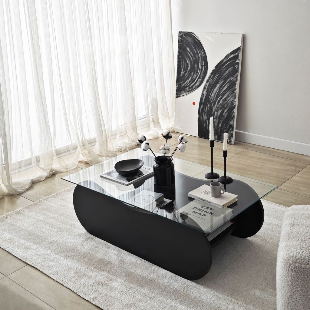 Hanah Home Club sto Brise, 105x35x65 cm, Crni