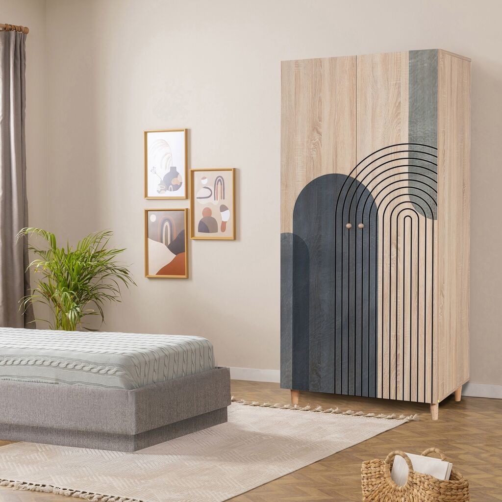 Hanah Kućni ormar Lidya 2-973, 90x192x52 cm, Šaren