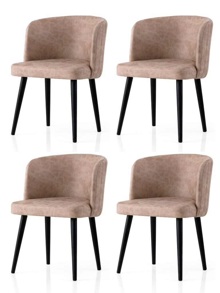 Hanah Home Set trpezarijskih stolica Zen 4201 V4, 4 dijela, Bež