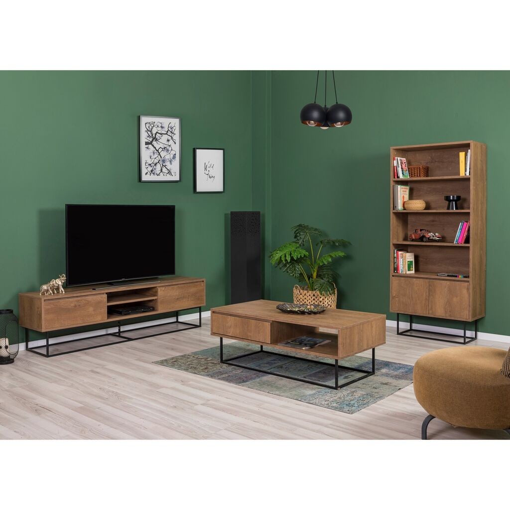 Hanah Home Garnitura namještaja za dnevni boravak Laxus 11, Boje oraha