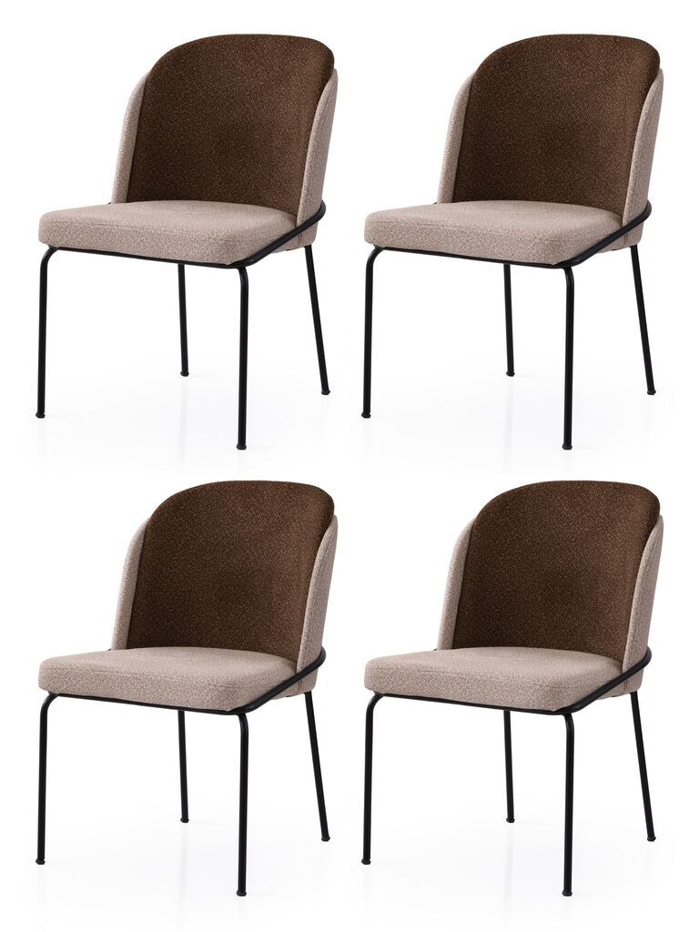 Hanah Home Set trpezarijskih stolica  Dore 193 V4, 4 komada,  Krem