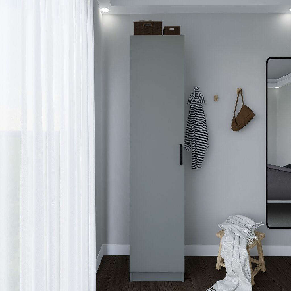 Hanah Home Ormar Yaman 1600-040, 40x182x47 cm, Siva