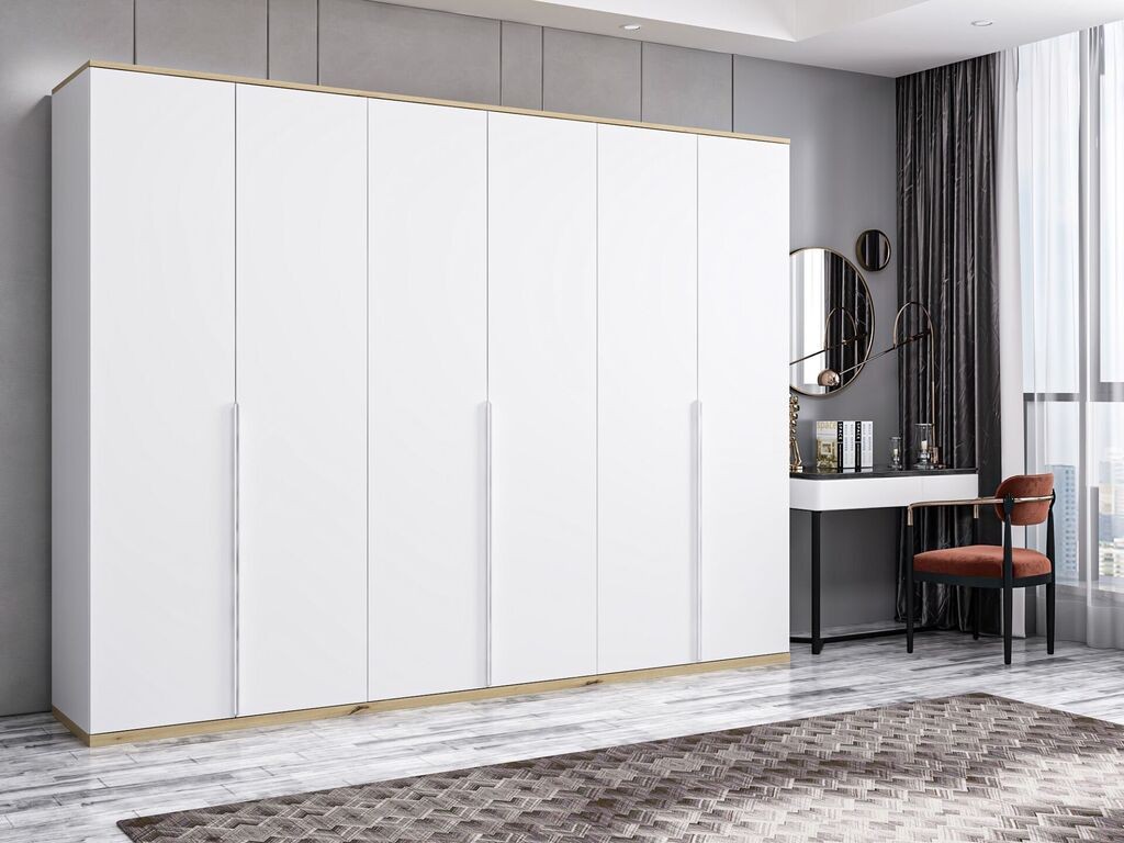 Hanah Home Ormar Kale Line-4807, 270x206x52 cm, Bijela