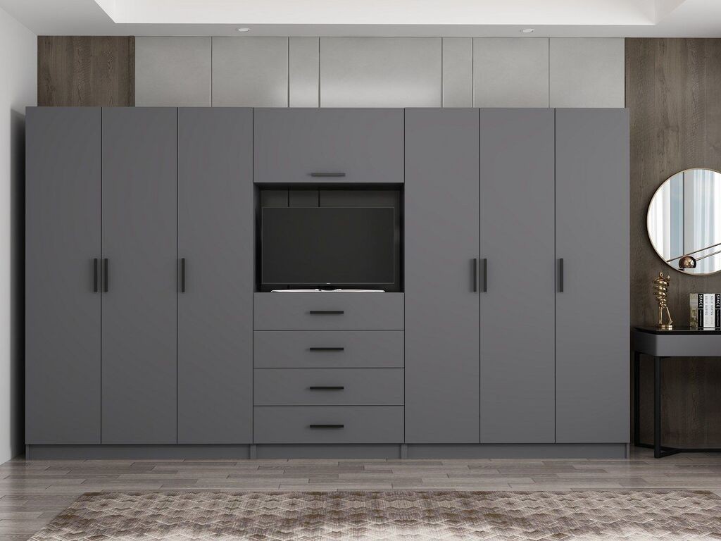 Hanah Home Ormar Minar Kale-7830, 360x210x52 cm, Antracit