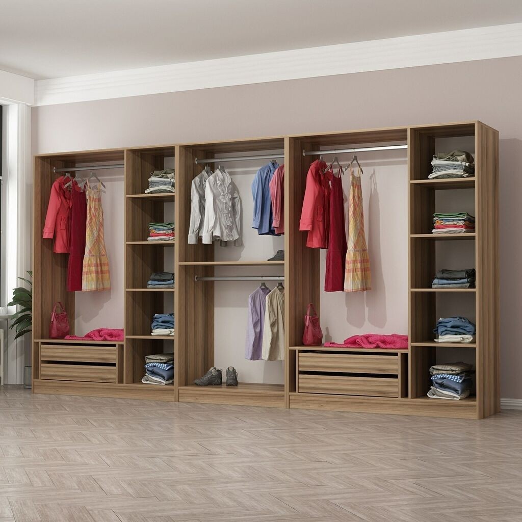 Hanah Home Ormar Kale-7545, 360x190x52 cm, Smeđa