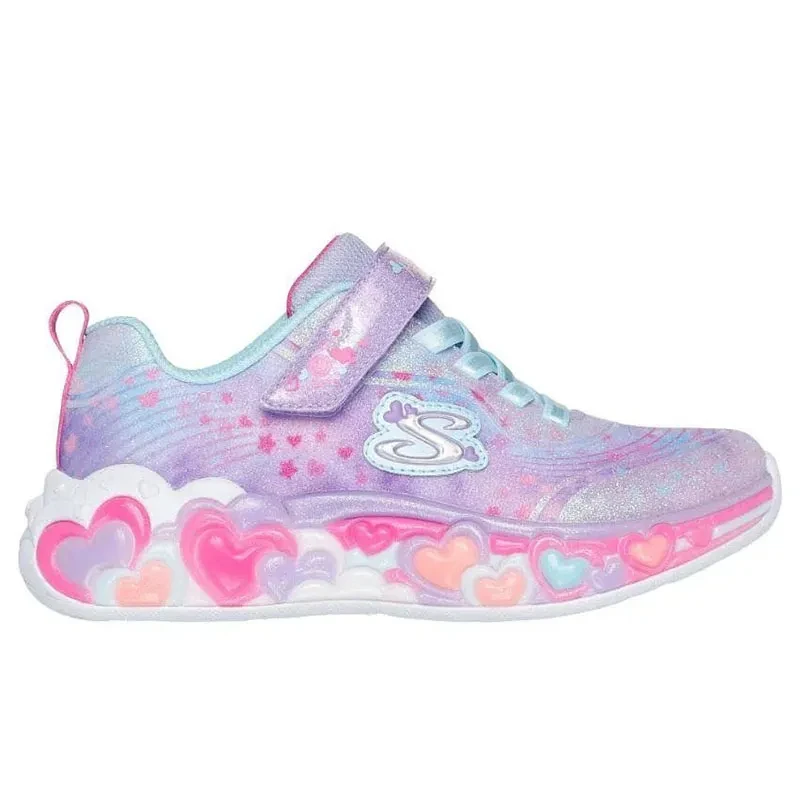 Skechers patike za djevojčice Eternal Heart Lights, lavanda