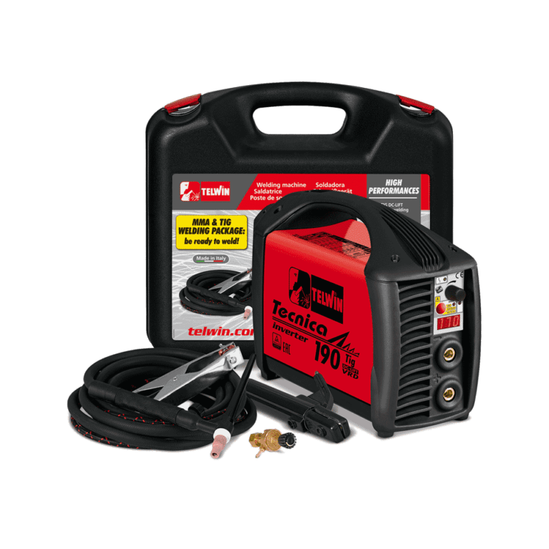 Telwin Aparat za zavarivanje Tecnica Tig 190 DC-LIFT, 10-170 A, 4.4kW, 230 V, Crno-crveni