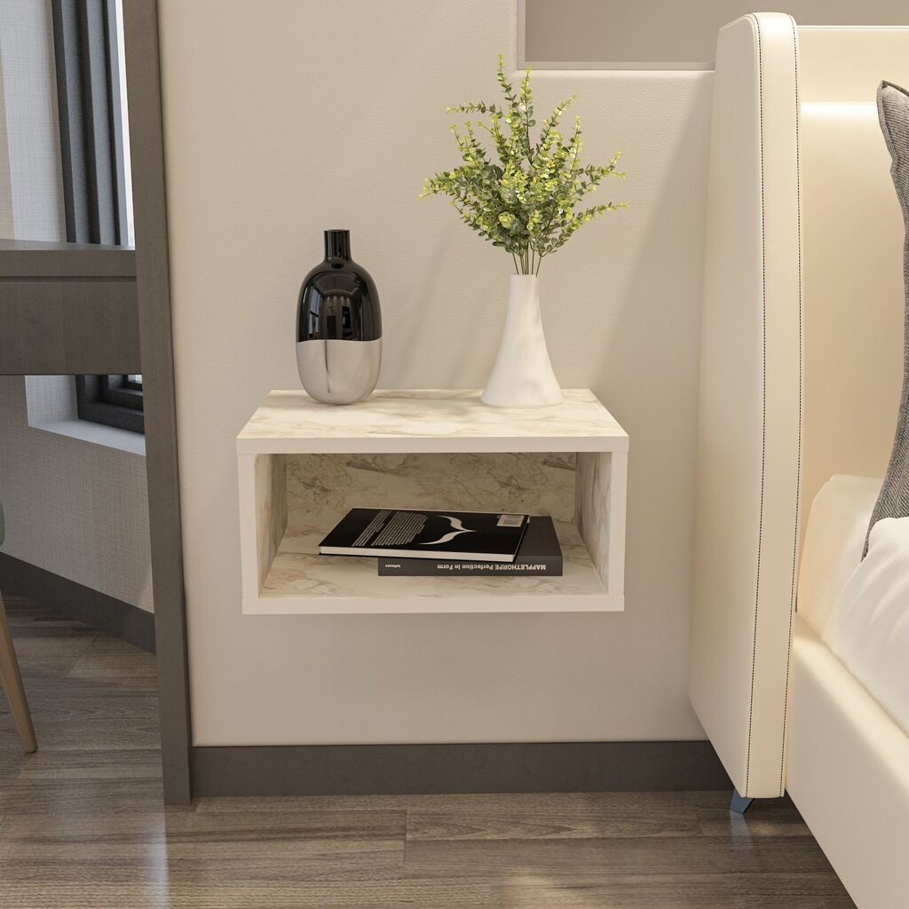 Noćni ormarić Hanah Home Dora, 45x21.1x35 cm, Prljavobijela