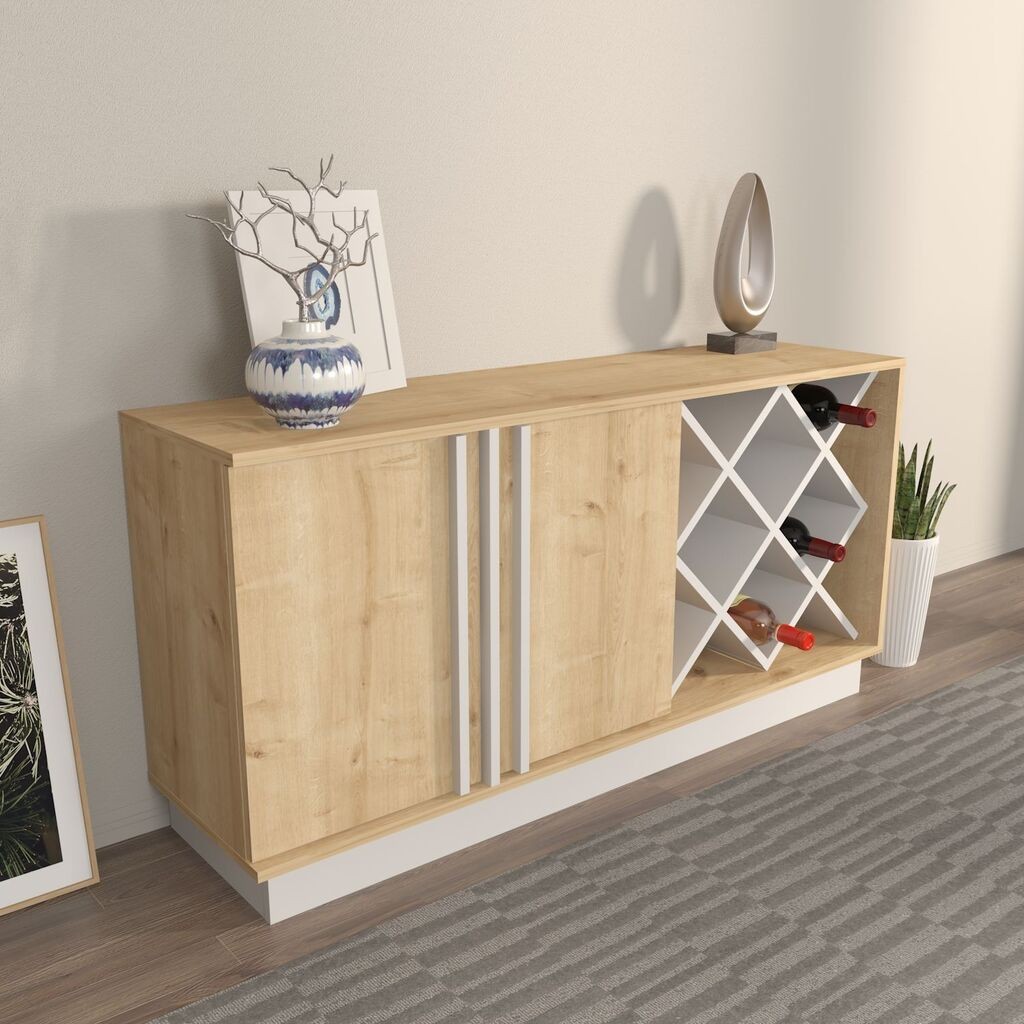 Hanah Home Komoda Luna, 70x40x148 cm, Boja hrasta