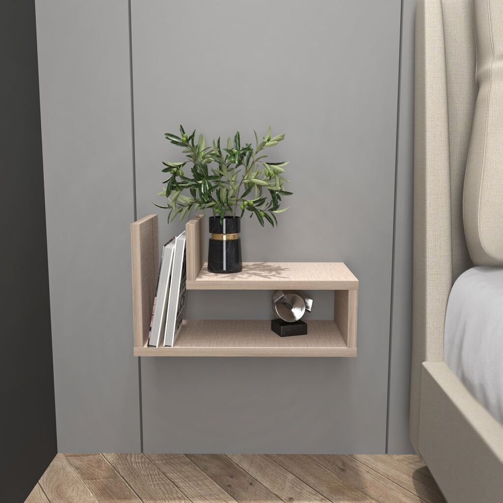 Hanah Home Lara noćni ormarić, 45x26,8x22 cm, bež