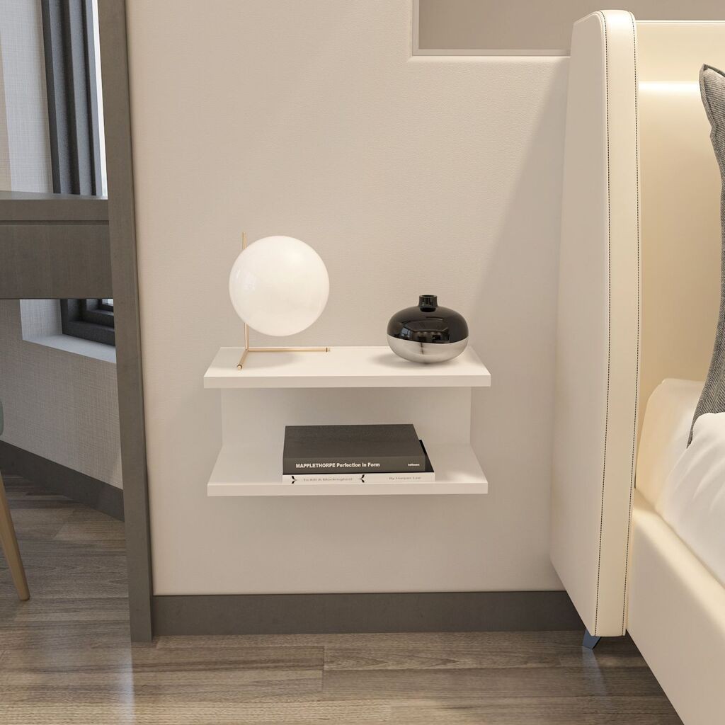 Hanah Home Noćni ormarić Ramira, 45x19,6x23,8 cm, Bijeli