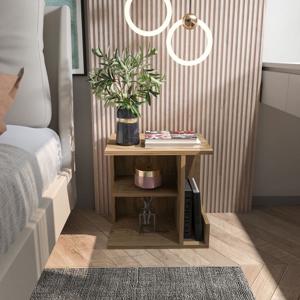 Hanah Home Karamira noćni ormarić, 45x45x35 cm, Smeđa