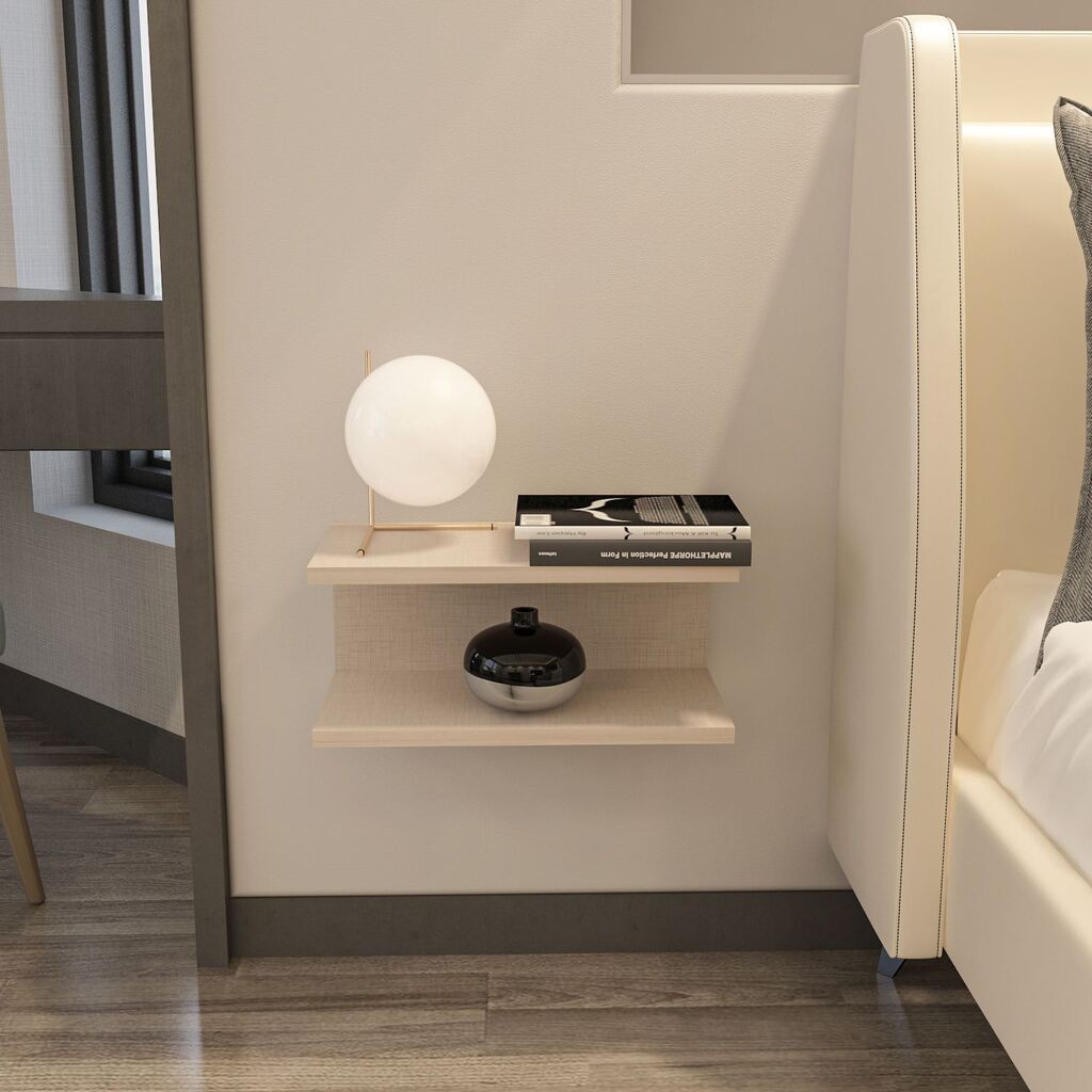 Hanah Home Nightstand Ramira, 45x19.6x23.8 cm, Bež