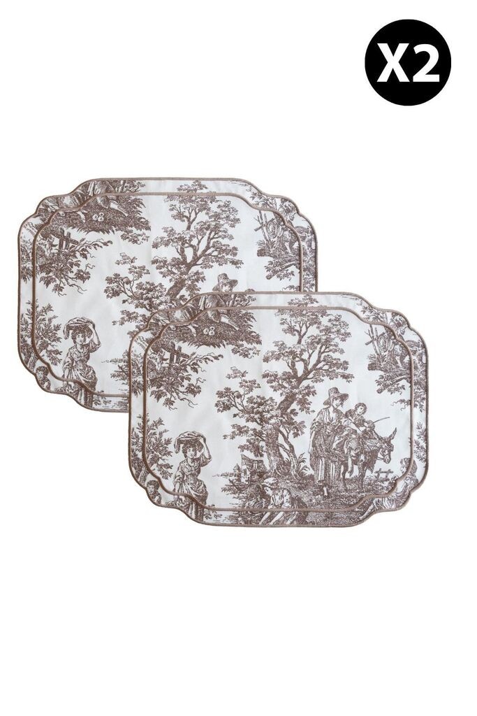 Aberto Design set podmetača za trpezariju BST066, 2 dijela, smeđa