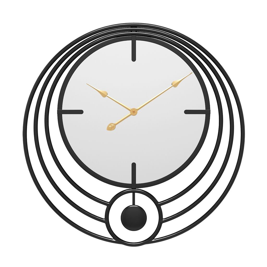 GIGA Moon dekorativni zidni sat 50 cm crni