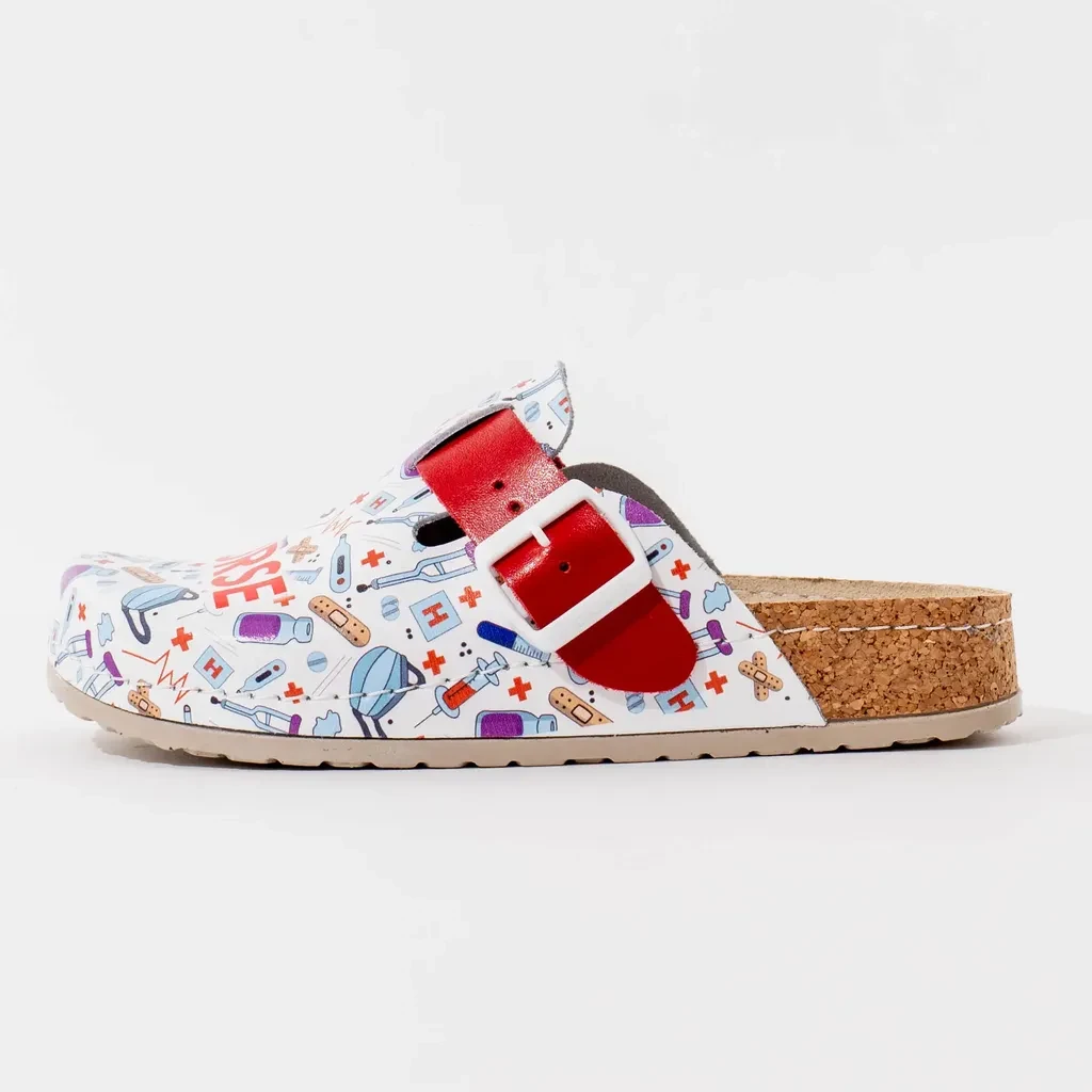 Vesna Obuća Ženske klompe, Soft foam print, Nurse, Šarene