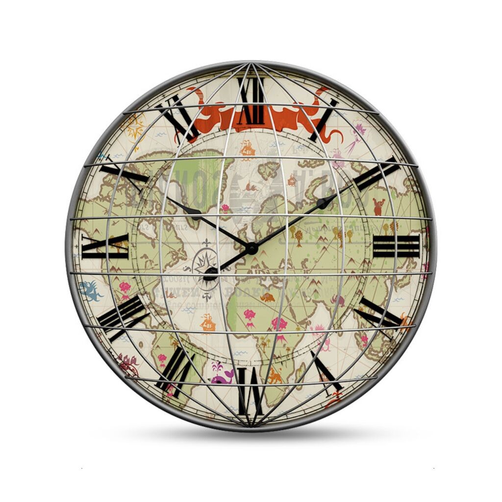 GIGA Earth dekorativni zidni sat 60 cm