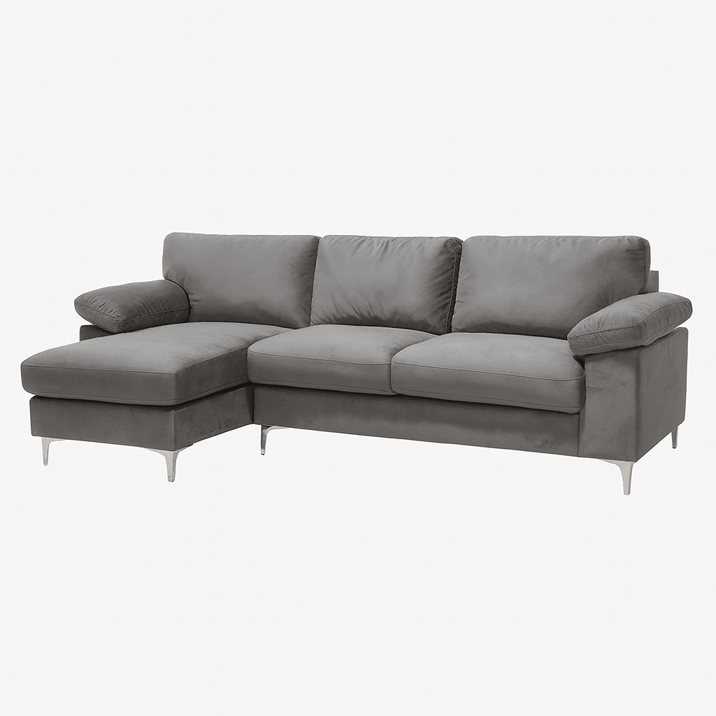 Giga Ugaona garnitura sofa Kaveah, 2/2, Siva