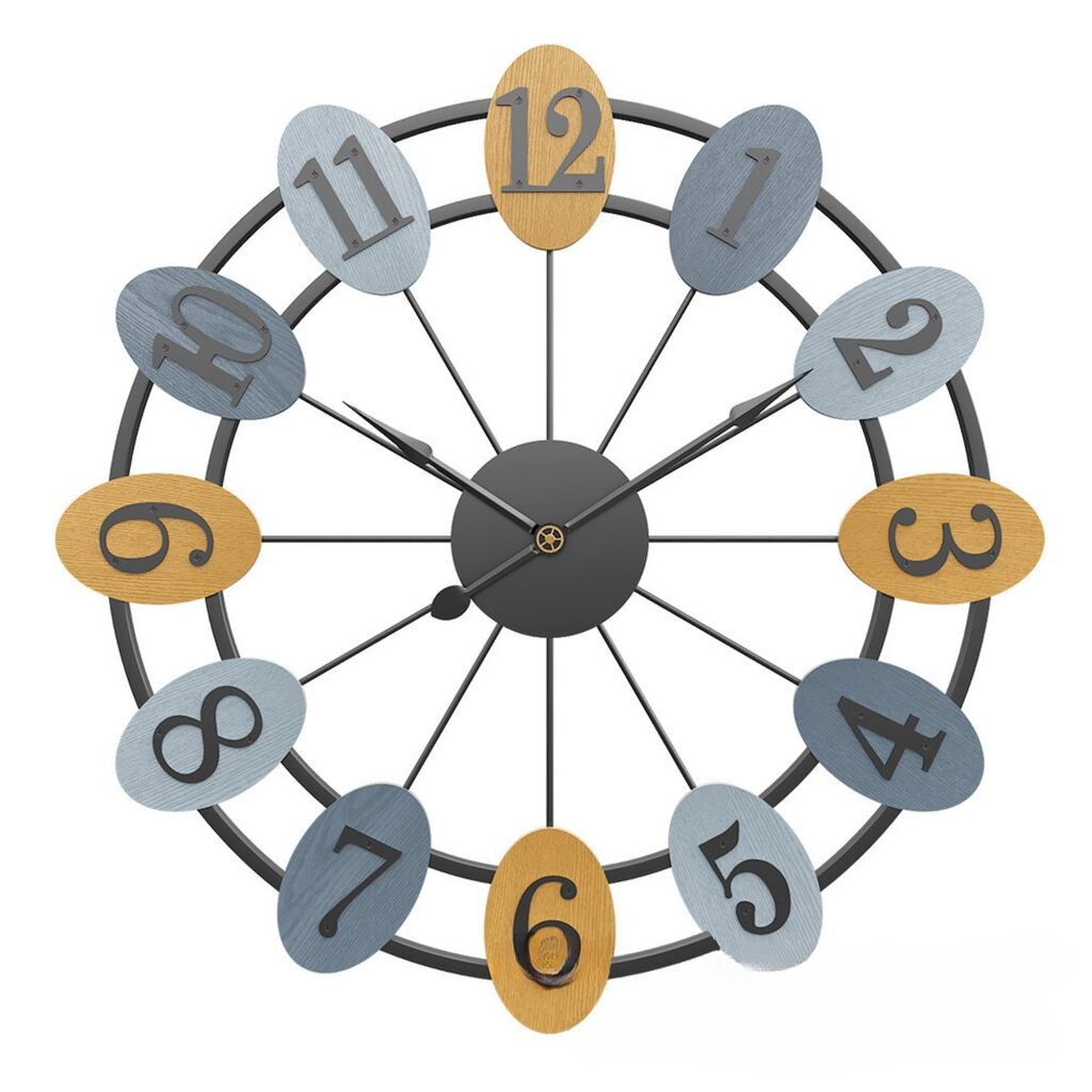 GIGA Realm dekorativni zidni sat 50 cm crni