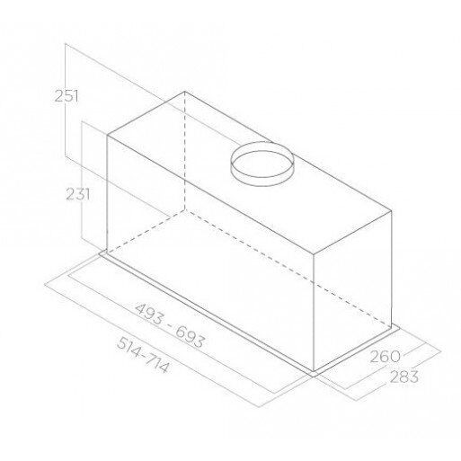 Elica Kuhinjska napa Fold GR/A/52 Grey