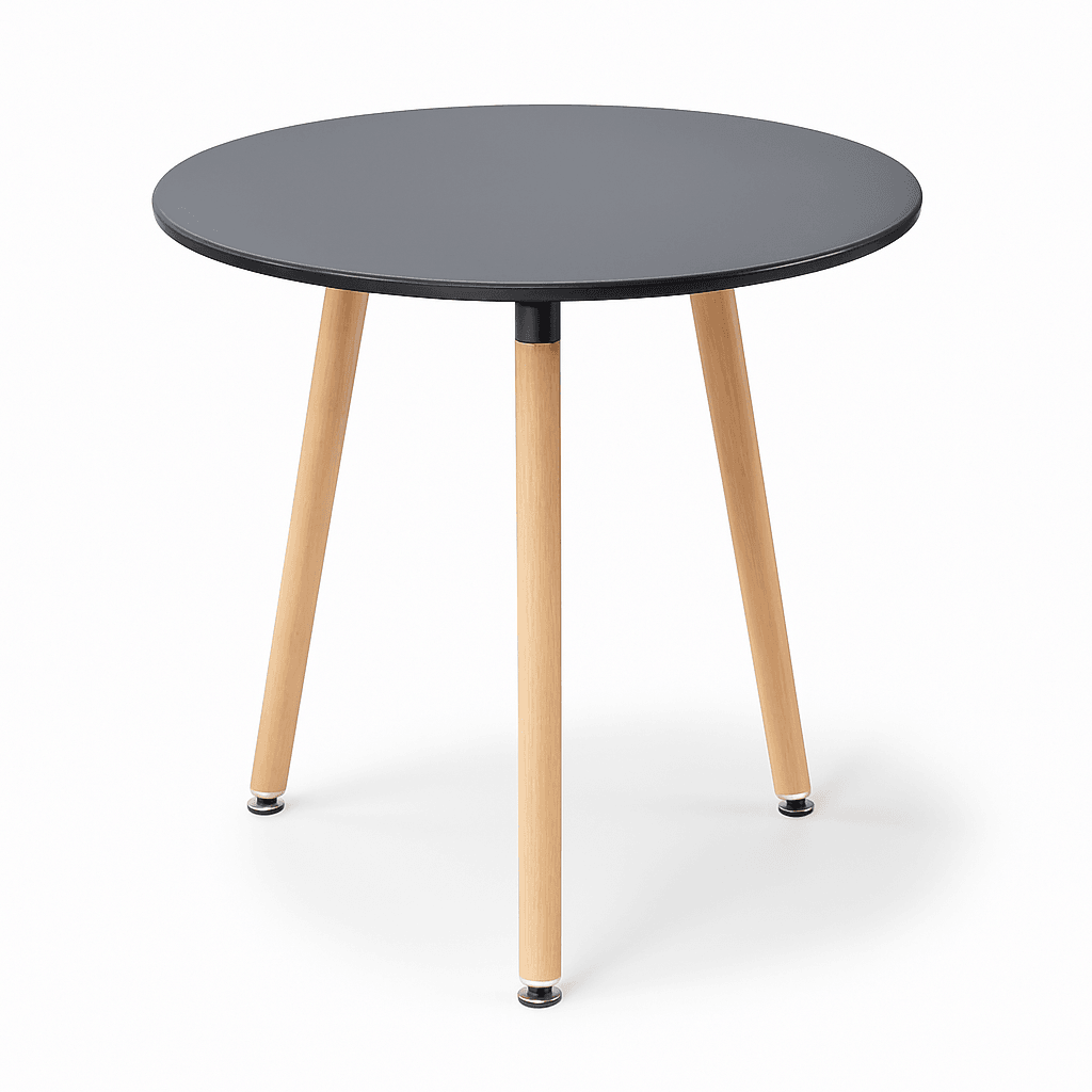 Giga Trpezarijski stol Terra, Okrugli, 80cm, Crni