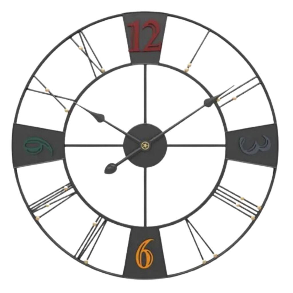 GIGA Vibe dekorativni zidni sat 60 cm crni