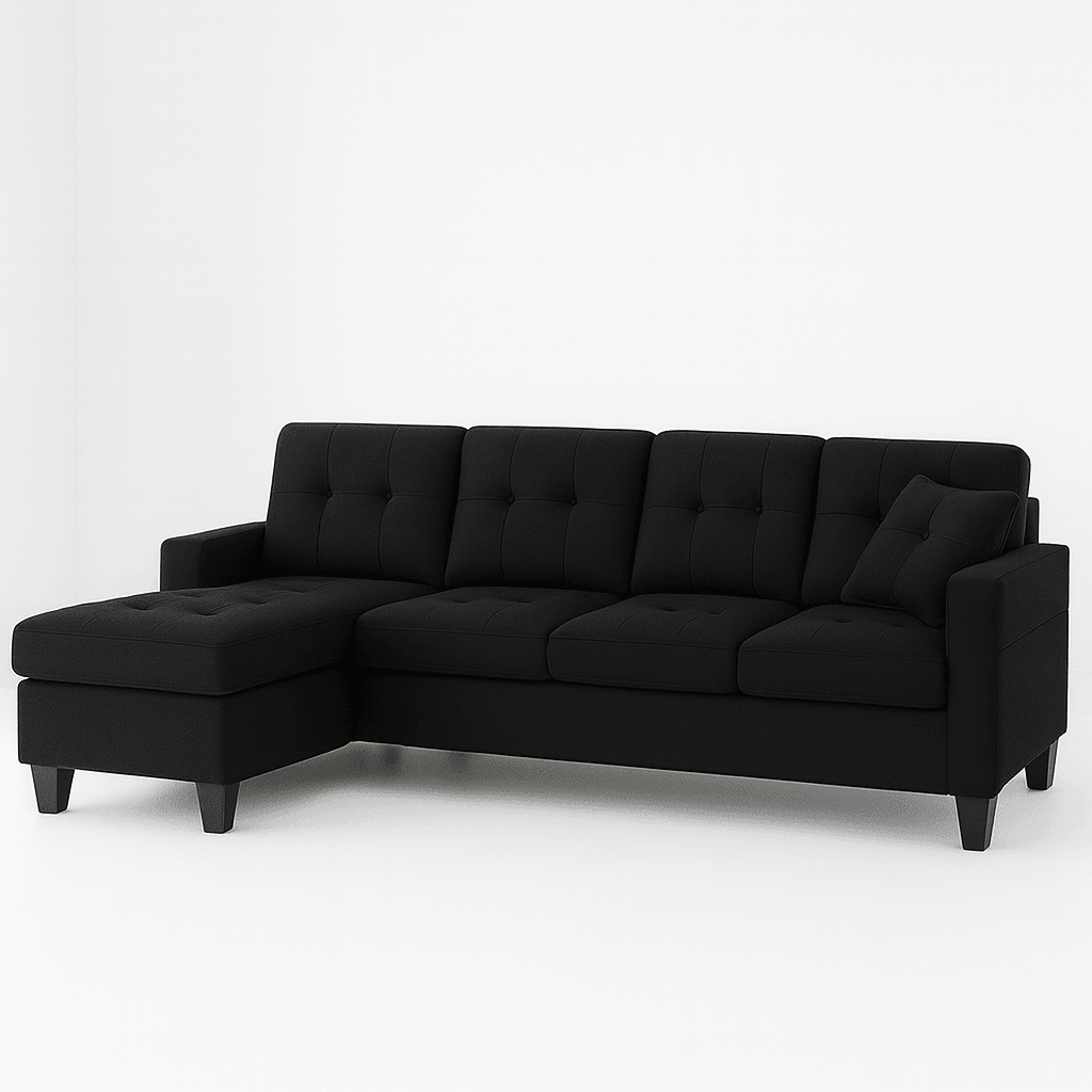 Giga Ugaona garnitura sofa Tapley, 1/2, Crna
