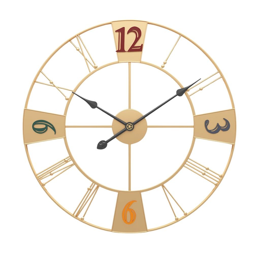 GIGA Vibe dekorativni zidni sat 60 cm zlatni