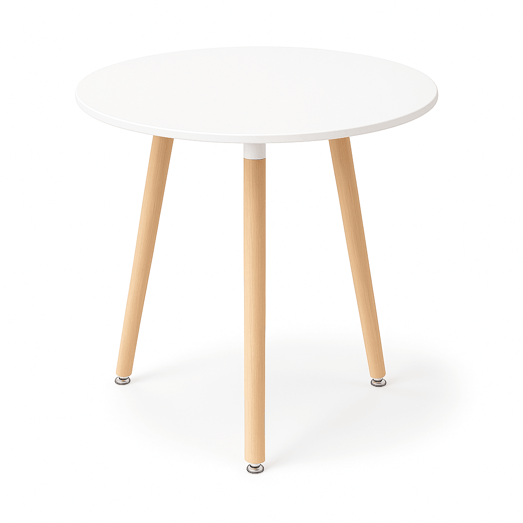 Giga Trpezarijski stol Terra, Okrugli, 80cm, Bijeli