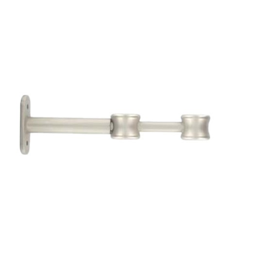 LUANCE Nosač za zavjesu dvostruki, mat srebrni