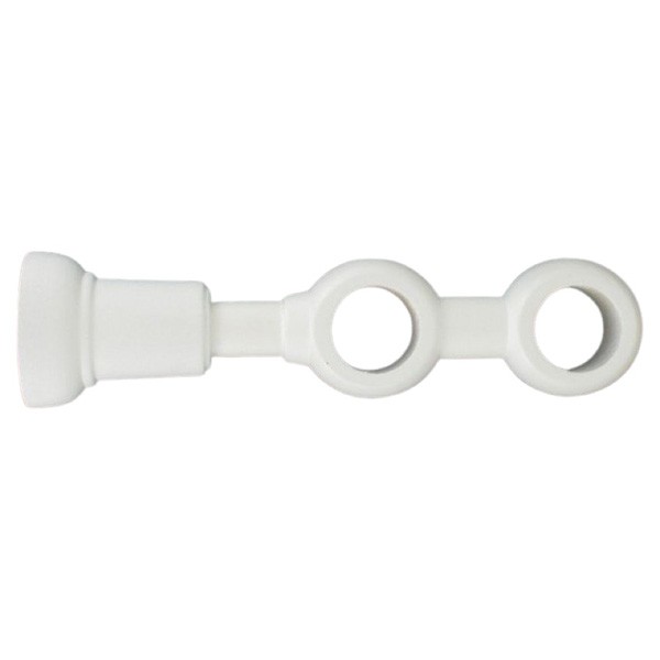 LUANCE Drveni nosač za zavjese dvostruki bijeli