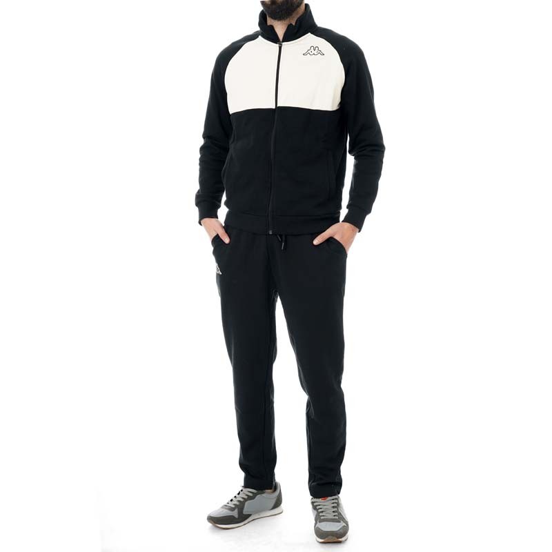 KAPPA komplet trenerke za muškarce Fadi, crno-bijeli